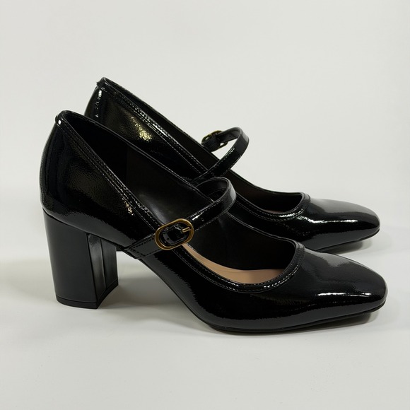 Giani Bernini Shoes - Giani Bernini Size-8.5 M Yerraap Black Patent Mary Jane Block Heel Pumps
